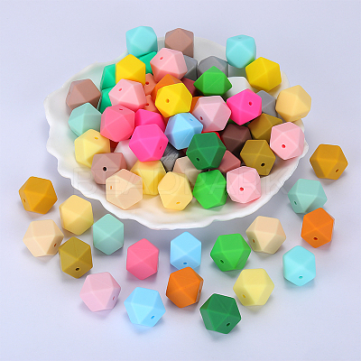 Hexagonal Silicone Beads SI-JX0020A-08-1