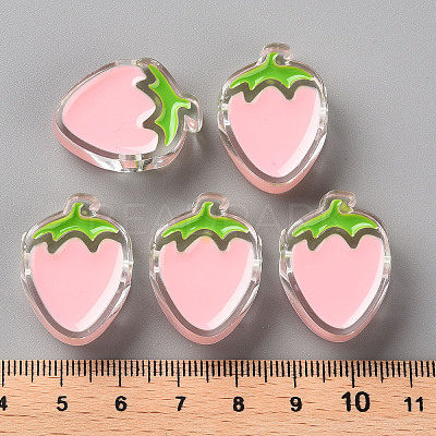 Transparent Enamel Acrylic Beads X1-TACR-S155-003E-1