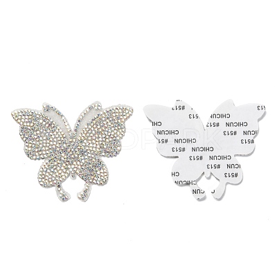 Butterfly Glass Rhinestone Patches DIY-NB0005-13-1