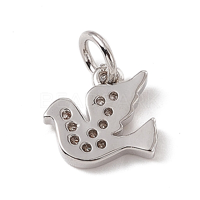 Brass Micro Pave Cubic Zirconia Charms ZIRC-F132-29P-1