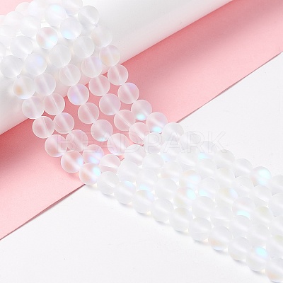 Synthetic Moonstone Beads Strands G-E573-01B-08-1