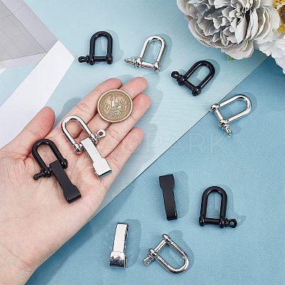 8 Pcs 2 Styles Alloy D-Ring Anchor Shackle Clasps FIND-NB0002-95-1
