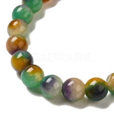 Natural Dyed White Jade Beads Strands G-M402-C04-22-1