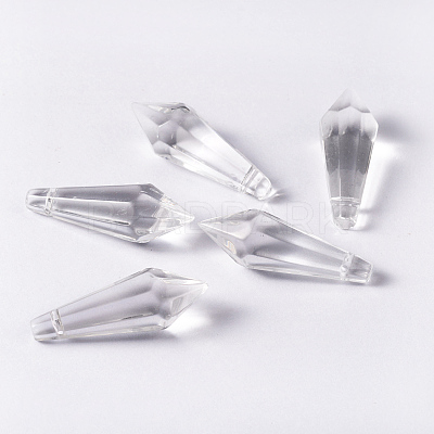 Faceted Glass Pendants GD14x37mmC01-1