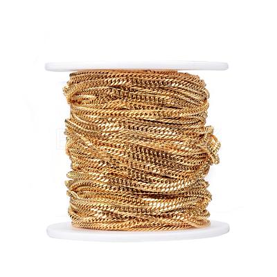 Ion Plating(IP) 304 Stainless Steel Twisted Chain Curb Chains CHS-H007-52G-1