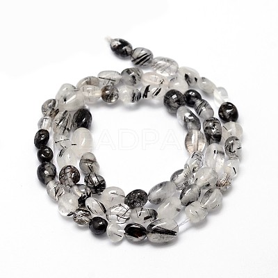 Natural Rutilated Quartz Nuggets Beads Strands G-J335-20-1
