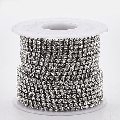 304 Stainless Steel Rhinestone Strass Chains CHS-R012-C-01-1