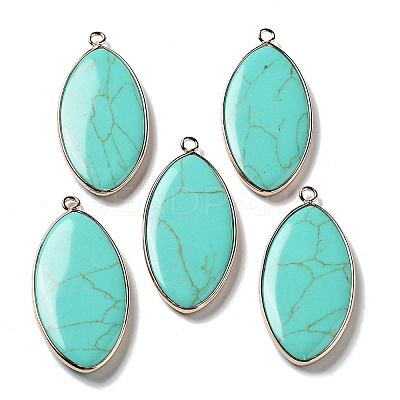 Dyed Synthetic Turquoise Pendants G-G063-03A-1
