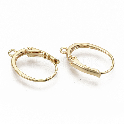 Brass Leverback Earring Findings X-KK-T051-42G-NF-1