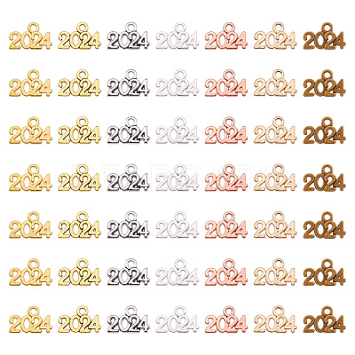 140Pcs 7 Colors Alloy Pendants FIND-TA0004-55-1