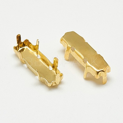 201 Stainless Steel Sew on Prong Settings STAS-T032-09G-5x10mm-1
