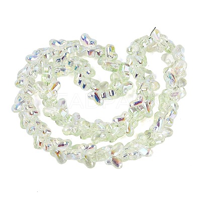 Baking Paint Electroplate Transparent Glass Beads Strands EGLA-Q136-03A-04-1