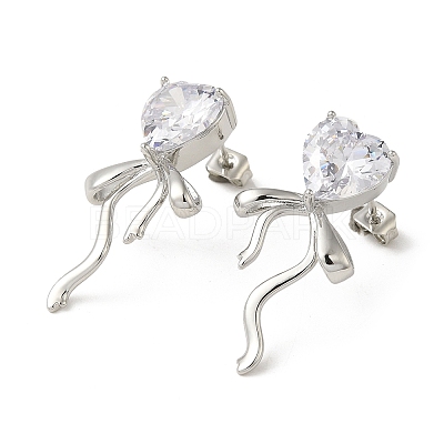 Brass Stud Earrings EJEW-D109-04P-1