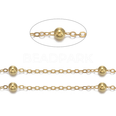 Brass Flat Oval Cable Chains CHC018Y-G-1