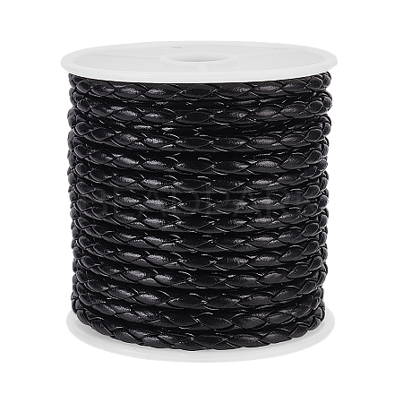 4-Ply Round Imitation Leather Braided Cord LC-WH0003-10A-1