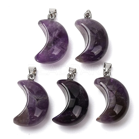 Natural Amethyst Pendants G-F820-02L-17-1