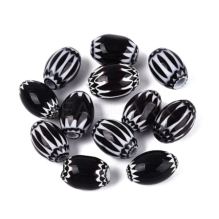 Handmade Millefiori Glass Barrel Beads LA-N002-05B-1