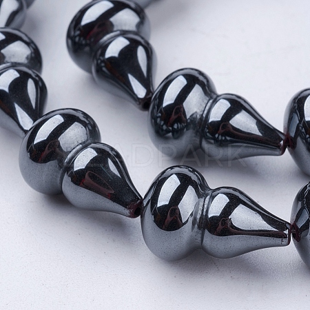 Non-magnetic Synthetic Hematite Beads Strands G-P341-37-11x17mm-1