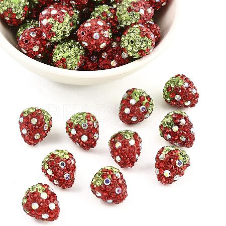 Clay Polymer Rhinestone Beads RB-A051-E06-1