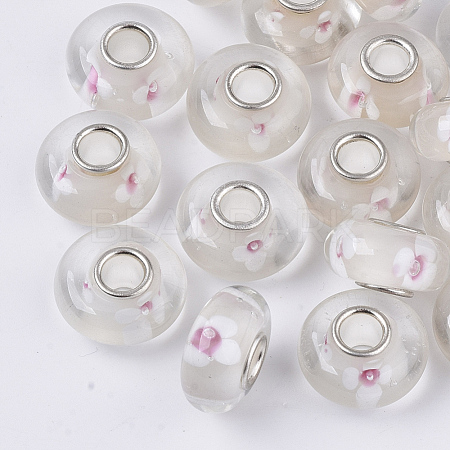 Handmade Lampwork European Beads LAMP-S193-004G-1