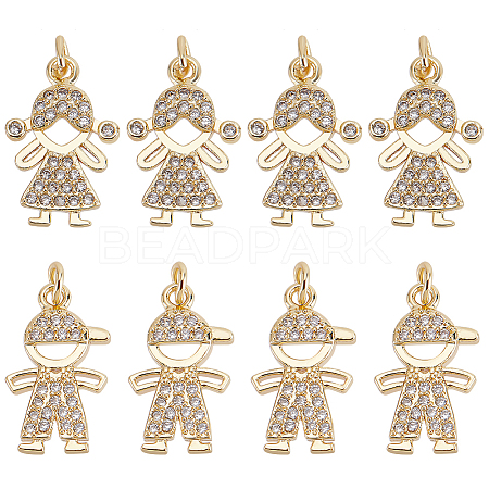 DICOSMETIC 12Pcs 2 Style Brass Pendants KK-DC0001-86-1