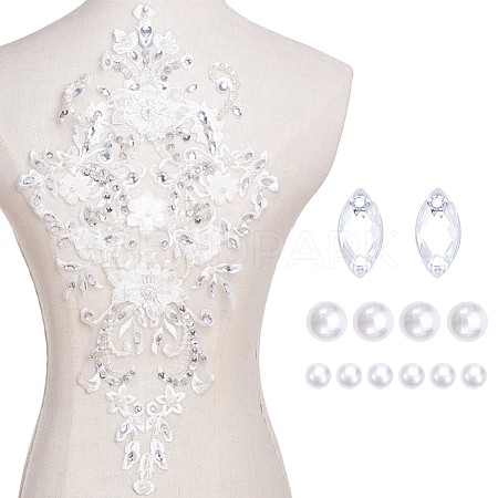 Wedding Bridal Lace Applique DIY-WH0146-25C-1