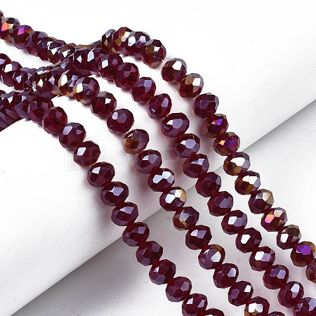 Electroplate Glass Beads Strands EGLA-A034-T1mm-B29-1