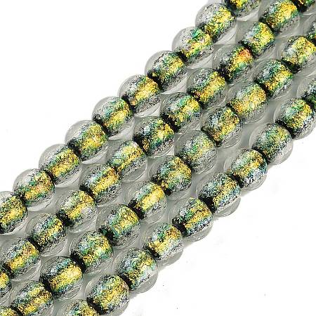 Handmade Foil Lampwork Beads Strands FOIL-K003-06B-11-1