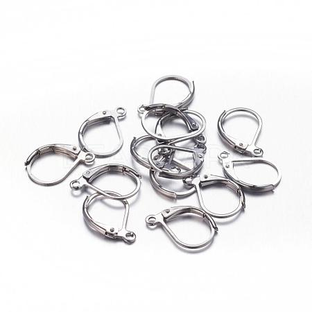 Brass Leverback Earring Findings KK-EC223-B-1