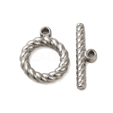 Non-Tarnish 304 Stainless Steel Toggle Clasps STAS-Q324-06P-1