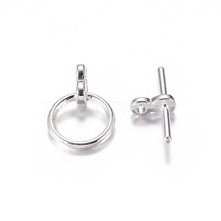 Tibetan Style Toggle Clasps X-TIBE-AB2035Y-S-NF-1