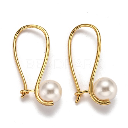 Brass Hoop Earrings X-EJEW-B005-01G-1