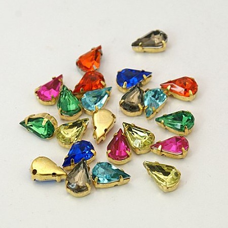 Sew on Rhinestone GACR-A001-6x10-G-1