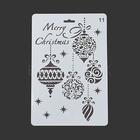 Creative Christmas Plastic Drawing Stencil DIY-L007-11-1