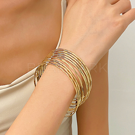 9Pcs Alloy Bangle Set for Women WG160B4-09-1