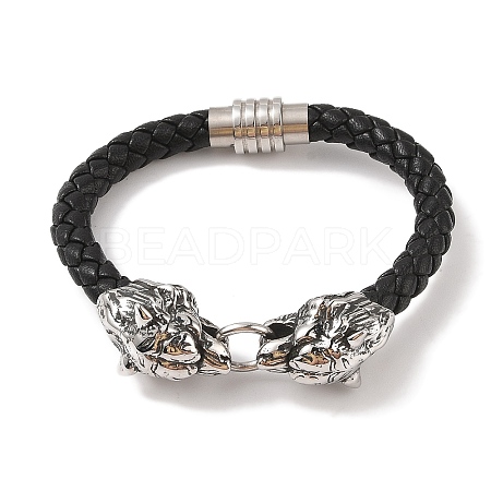 Braided Microfiber Leather Cord Bracelets BJEW-B096-19B-1