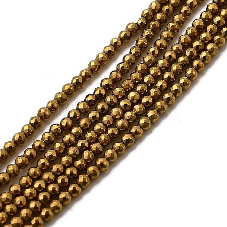 Electroplated Synthetic Non-magnetic Hematite Beads Strands G-H001-51A-1