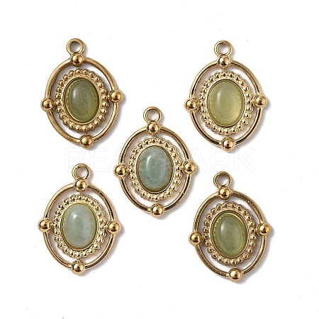 Natural Green Aventurine Pendants X-STAS-C064-VC907-1