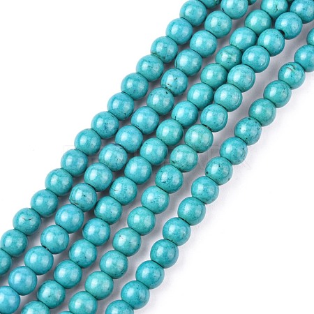 Synthetic Turquoise Beads Strands TURQ-G106-6mm-02E-1