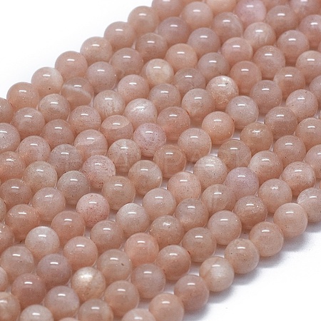 Natural Orange Sunstone Beads Strands G-D0013-76A-1