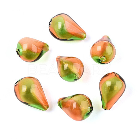 Transparent Handmade Blown Glass Globe Beads GLAA-T012-05K-01-1