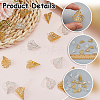 40Pcs 2 Colors Brass Bead Caps IFIN-SC0001-97-6