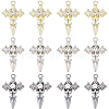 24Pcs 3 Colors Alloy with Rhinestone Pendants FIND-SP0001-91-1