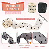 2 Rolls 2 Colors Polyester Heart Flocking Ribbon OCOR-TA0002-78-4