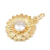 Brass Micro Pave Cubic Zirconia Pendants KK-H525-05E-G-2