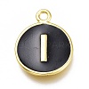 Brass Enamel Pendants KK-H103-02I-G-1