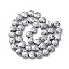 Electroplated Natural Lava Rock Beads Strands G-A256-F01-01B-3