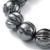 Non-Magnetic Synthetic Hematite Beaded Stretch Bracelets BJEW-H589-01B-2