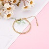 Brass Rhinestone Strass Chain Bracelets BJEW-JB06002-5