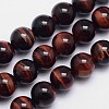 Natural Tiger Eye Round Bead Strands G-L411-06-10mm-1